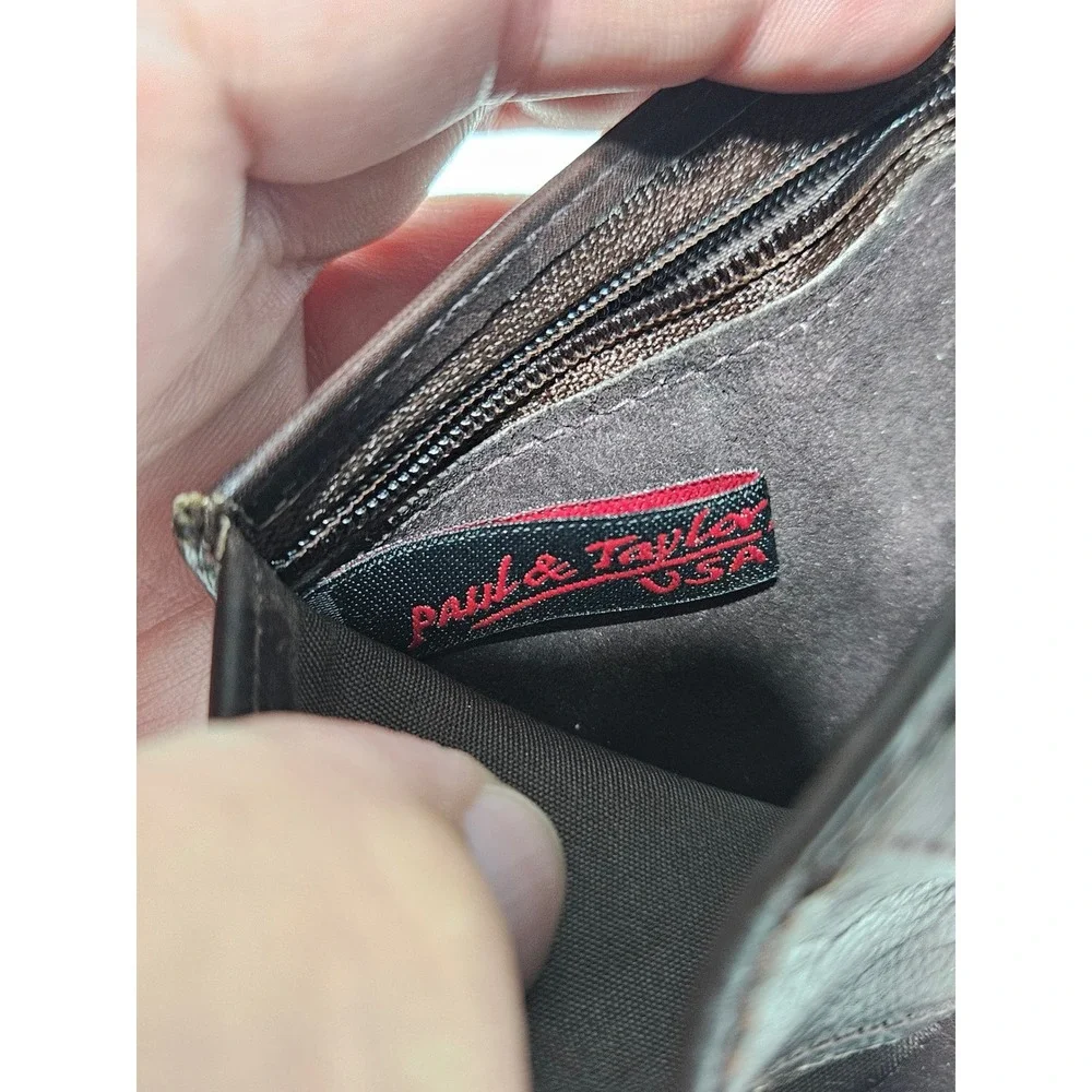 Paul & Taylor Bifold Wallet Brown Genuine Leather Hand Crafted